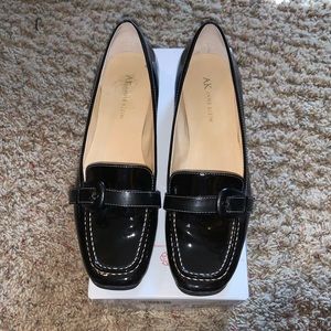 Anne Klein Black Patent Flats